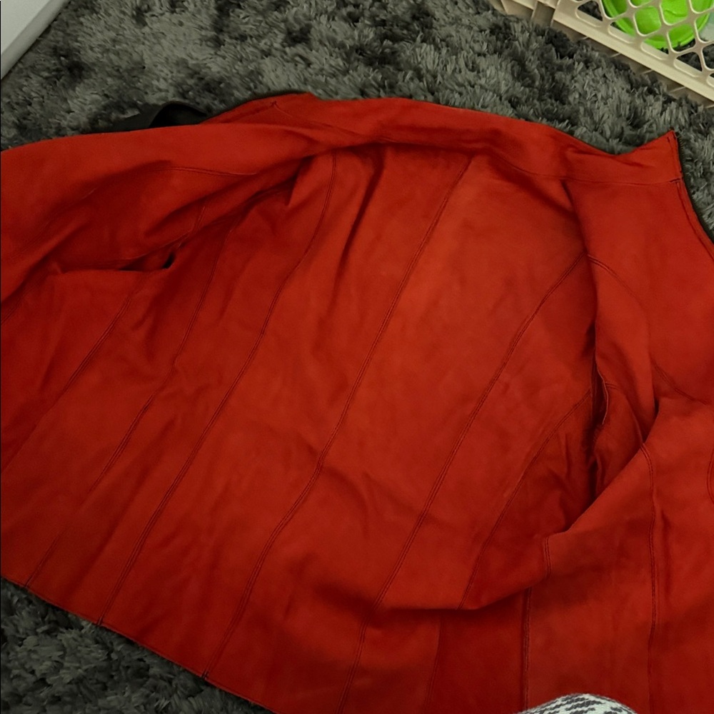 Reversible Black Jacket With Orange Lining - image 4